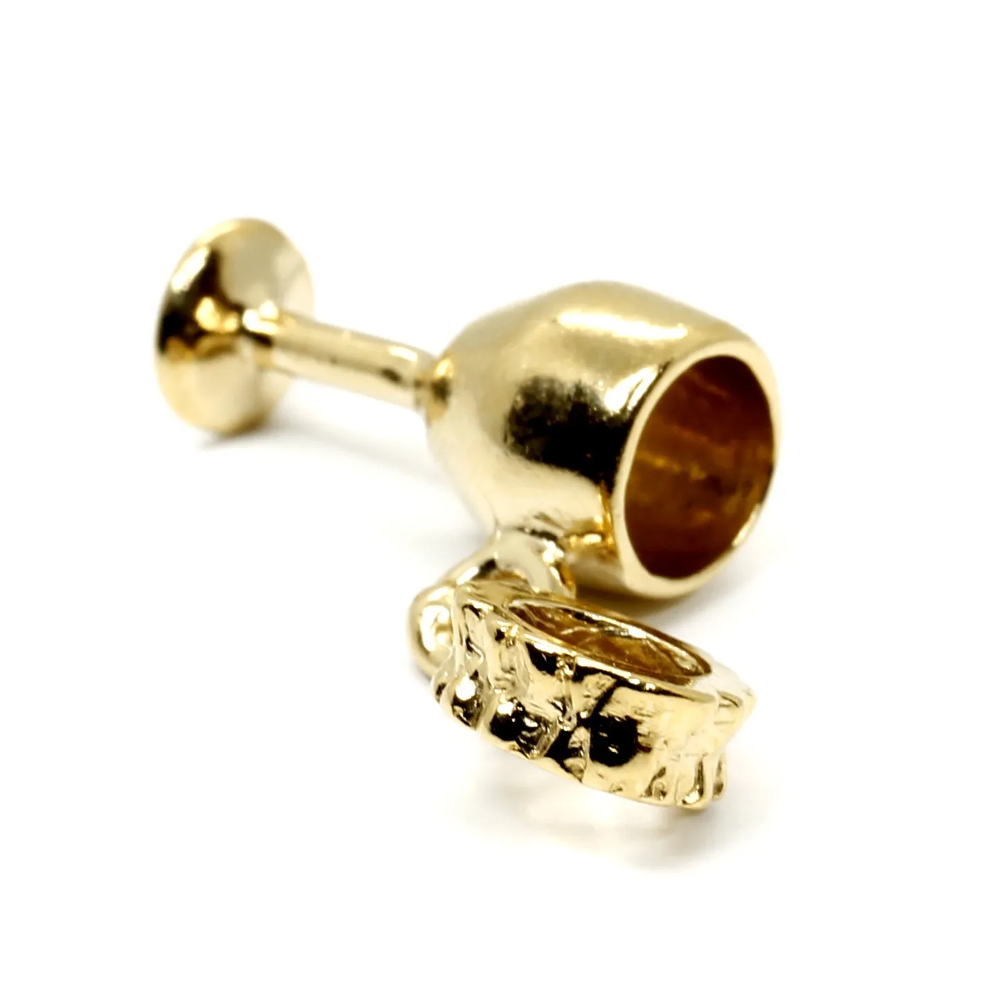 14kt Gold Vermeil Wine Glass Slide Charm