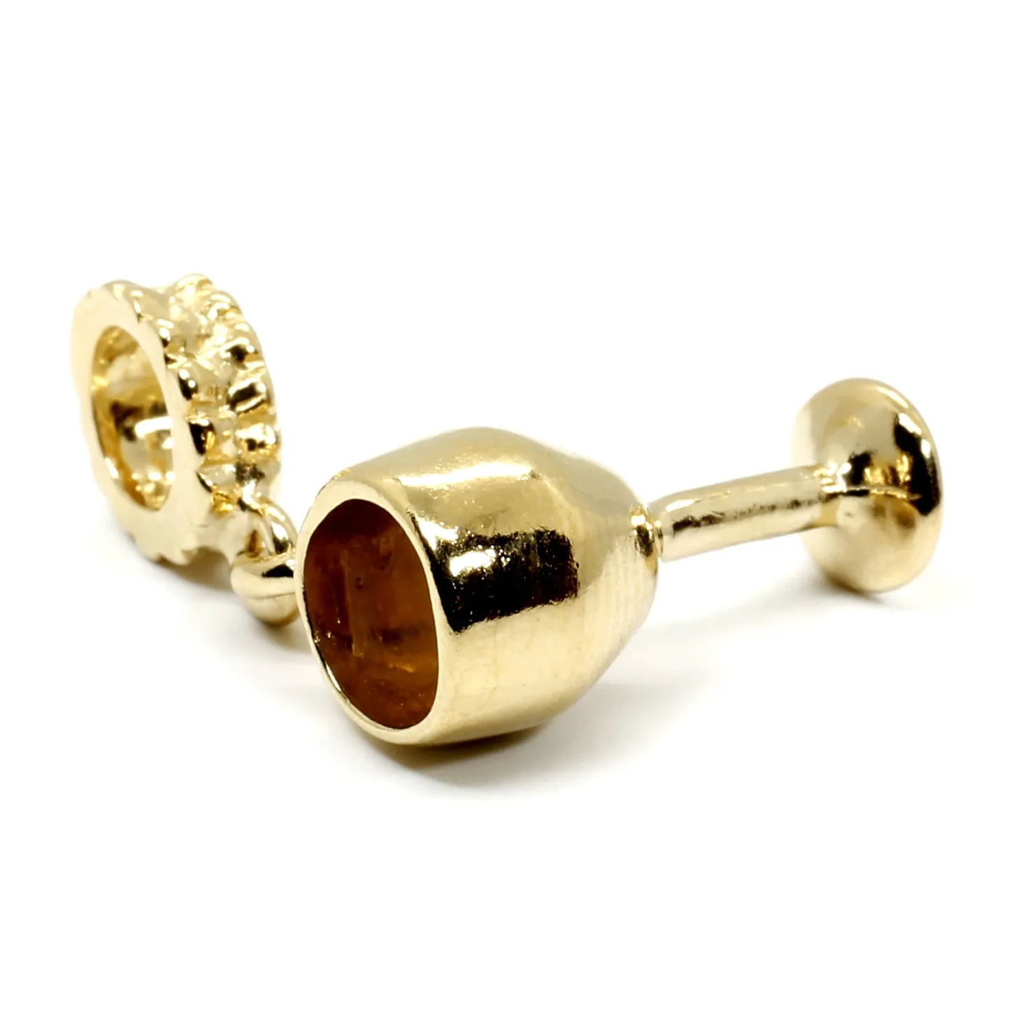 14kt Gold Vermeil Wine Glass Slide Charm