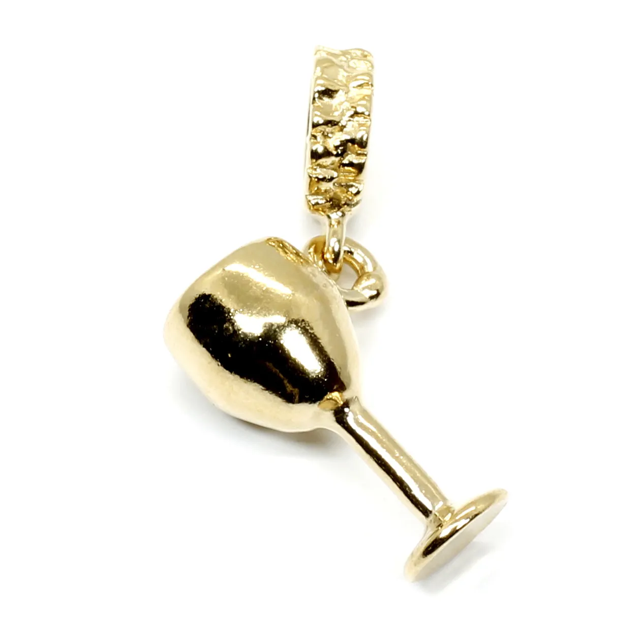 14kt Gold Vermeil Wine Glass Slide Charm