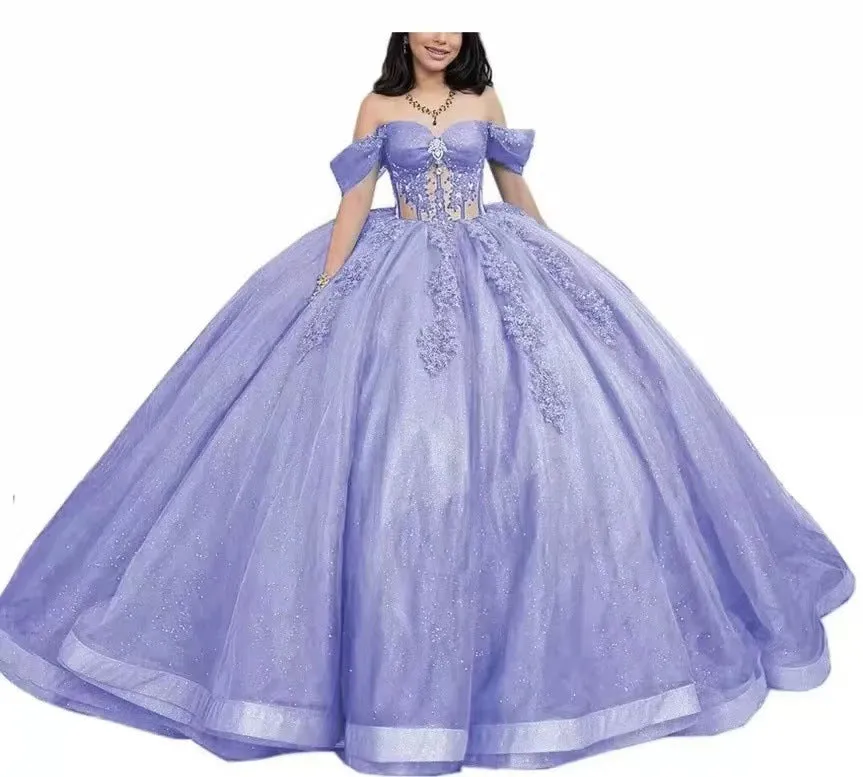 2025Evening Dress  New Banquet Gala Celebrity Temperament Host Color Yarn Dress Piano Vocal Art Examination Dress