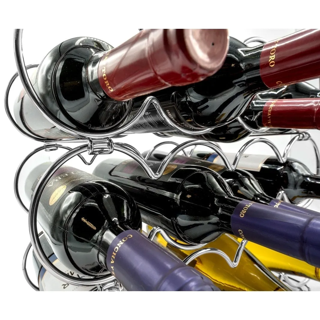 3Tier Stackable Wine Rack Round Classic Style Wine Racks