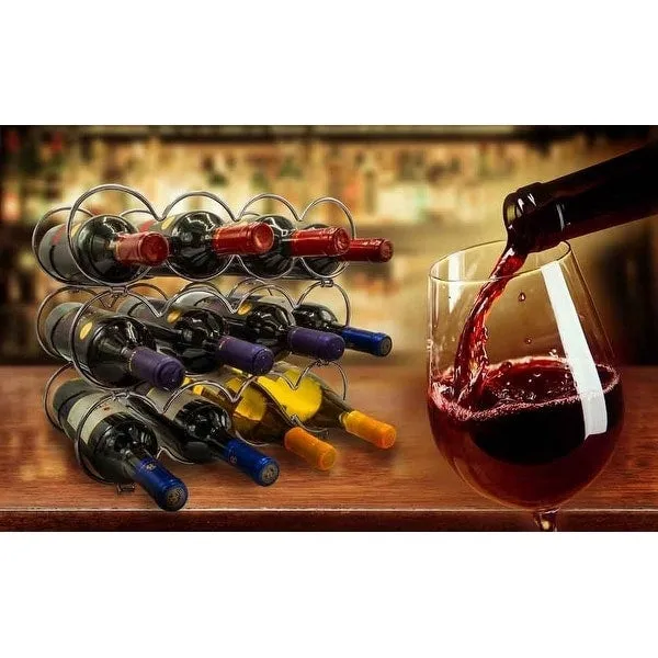 3Tier Stackable Wine Rack Round Classic Style Wine Racks