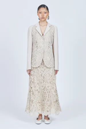 Albera micro beaded appliqué Skirt