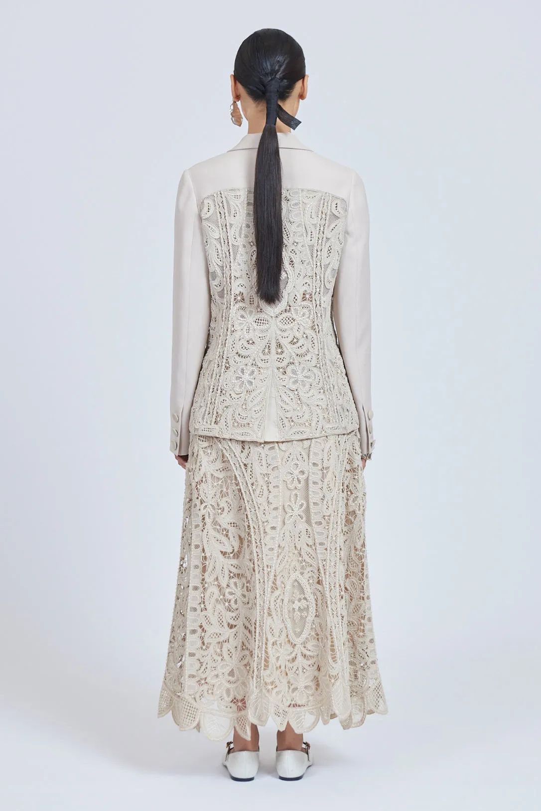 Albera micro beaded appliqué Skirt