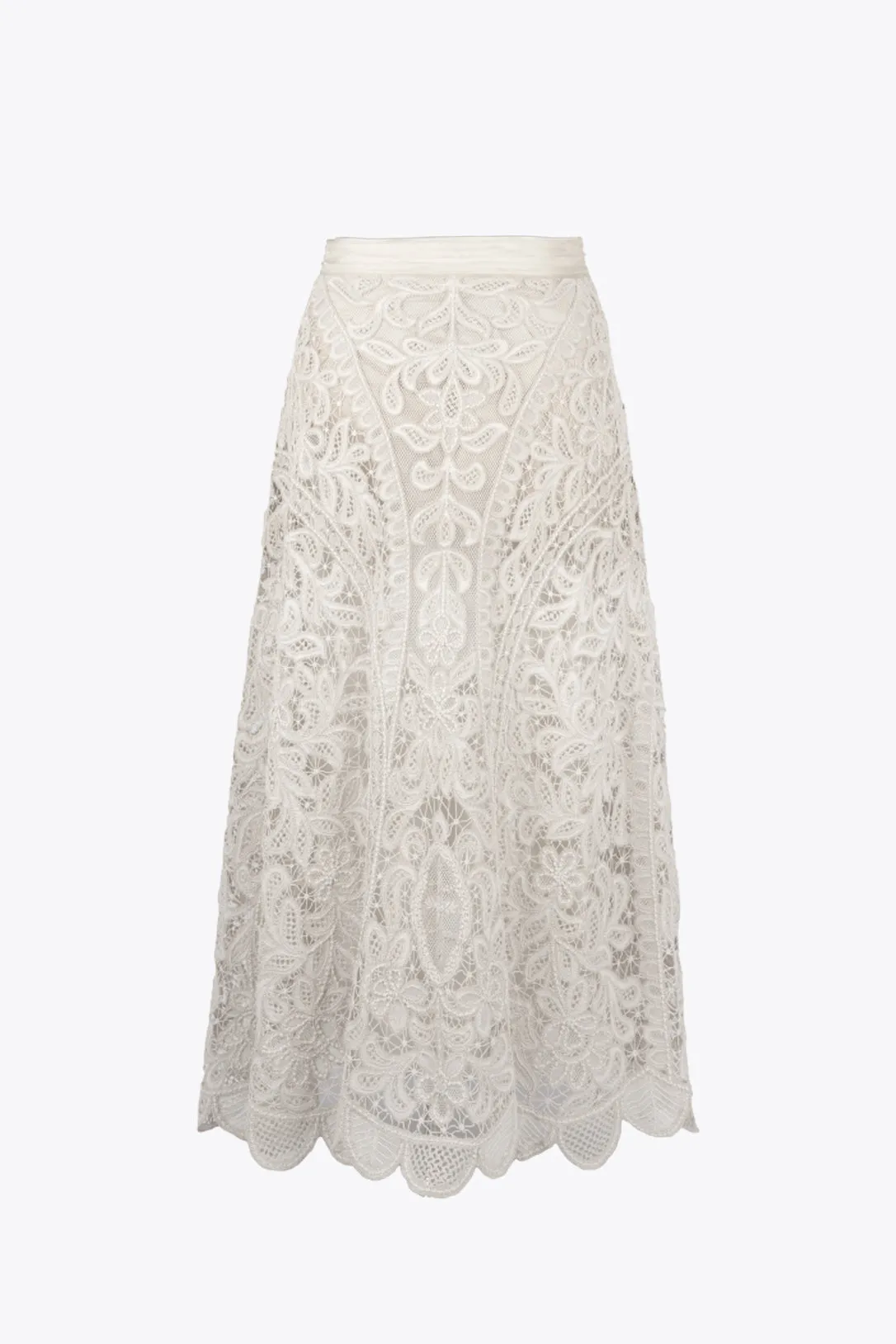 Albera micro beaded appliqué Skirt