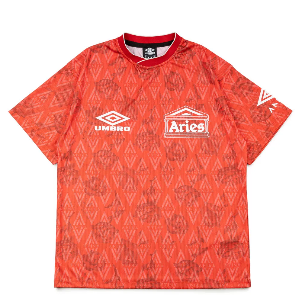 Aries x Umbro Red Roses S/S Football Jersey | Red