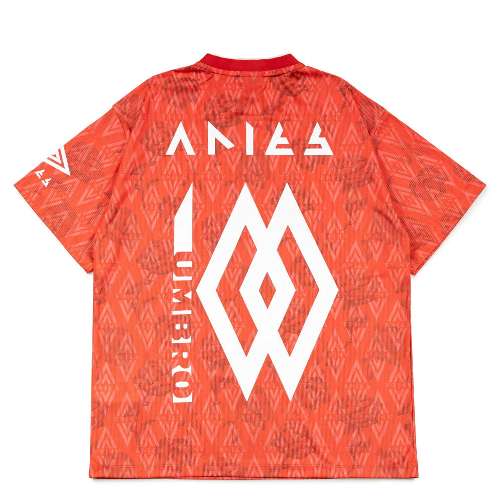 Aries x Umbro Red Roses S/S Football Jersey | Red
