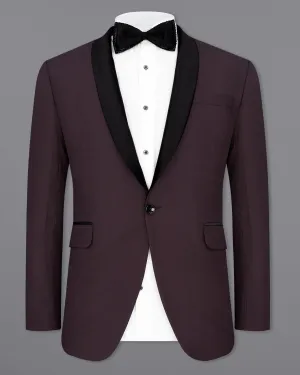 Aubergine Maroon Tuxedo Blazer