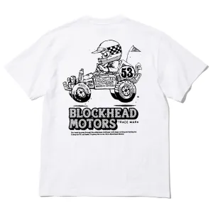 BLOCKHEAD MOTORS Comical Buggy T-Shirt (White) [XL]
