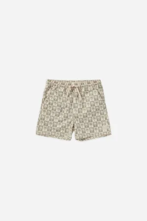 Boardshort | Palm Check Sage