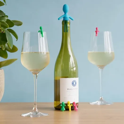 Bruce Wine Stopper and Charms Set