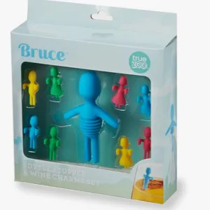 Bruce Wine Stopper and Charms Set