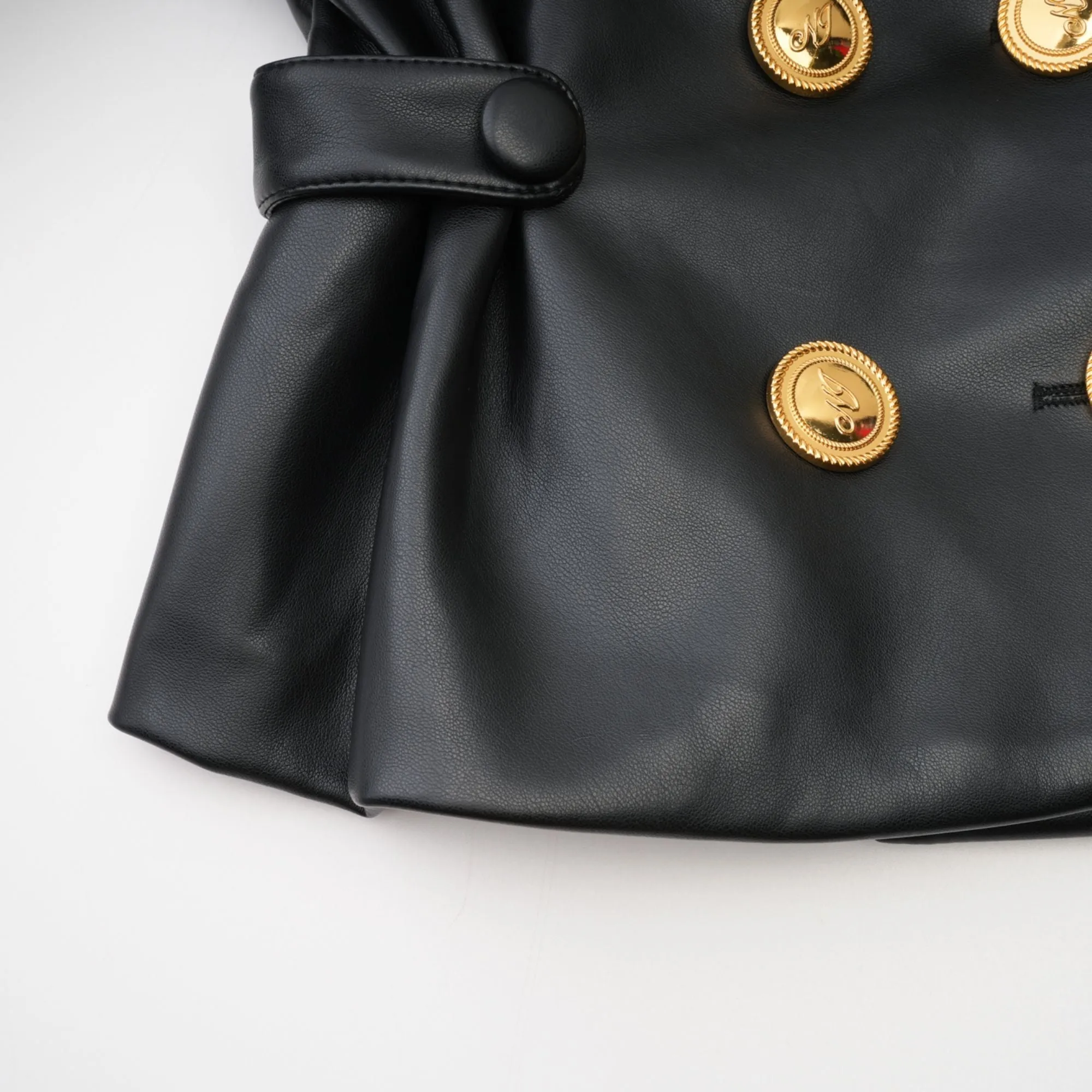 Calista black leather jacket