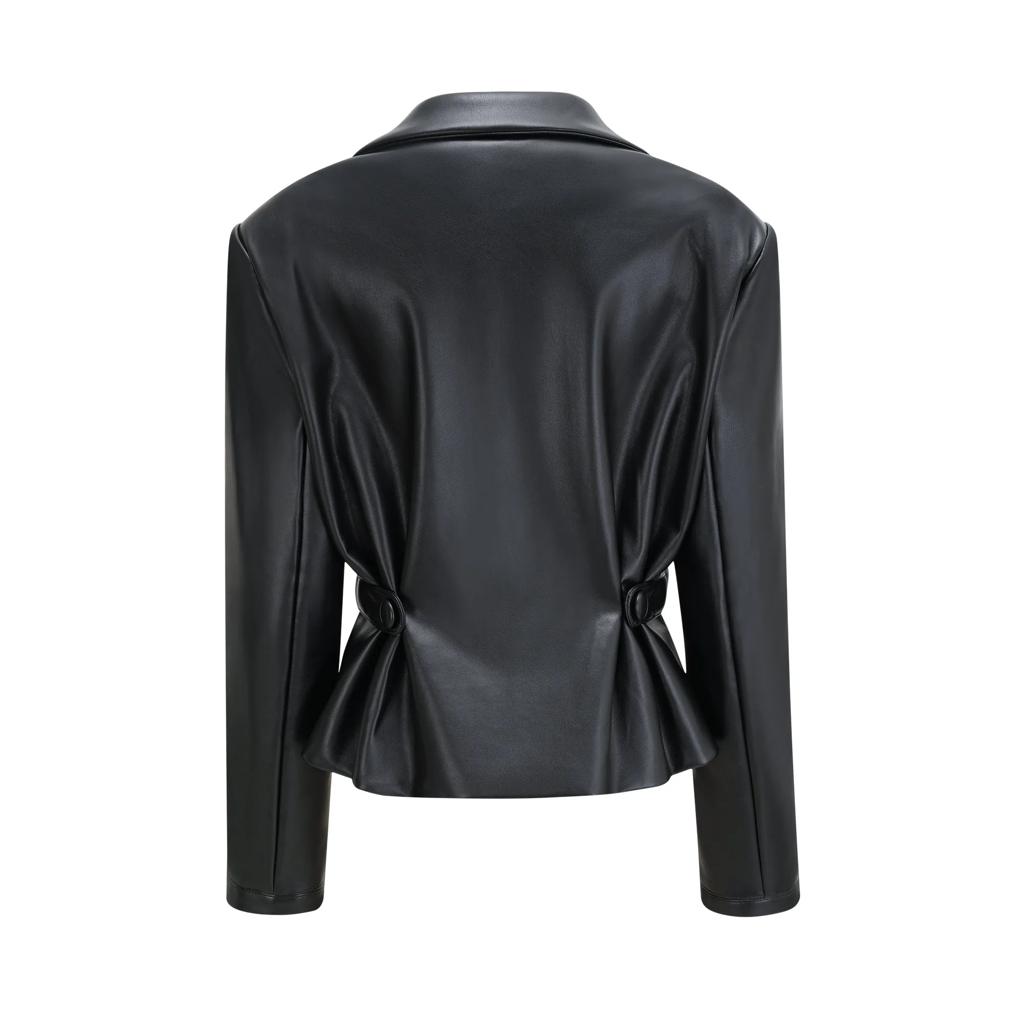 Calista black leather jacket