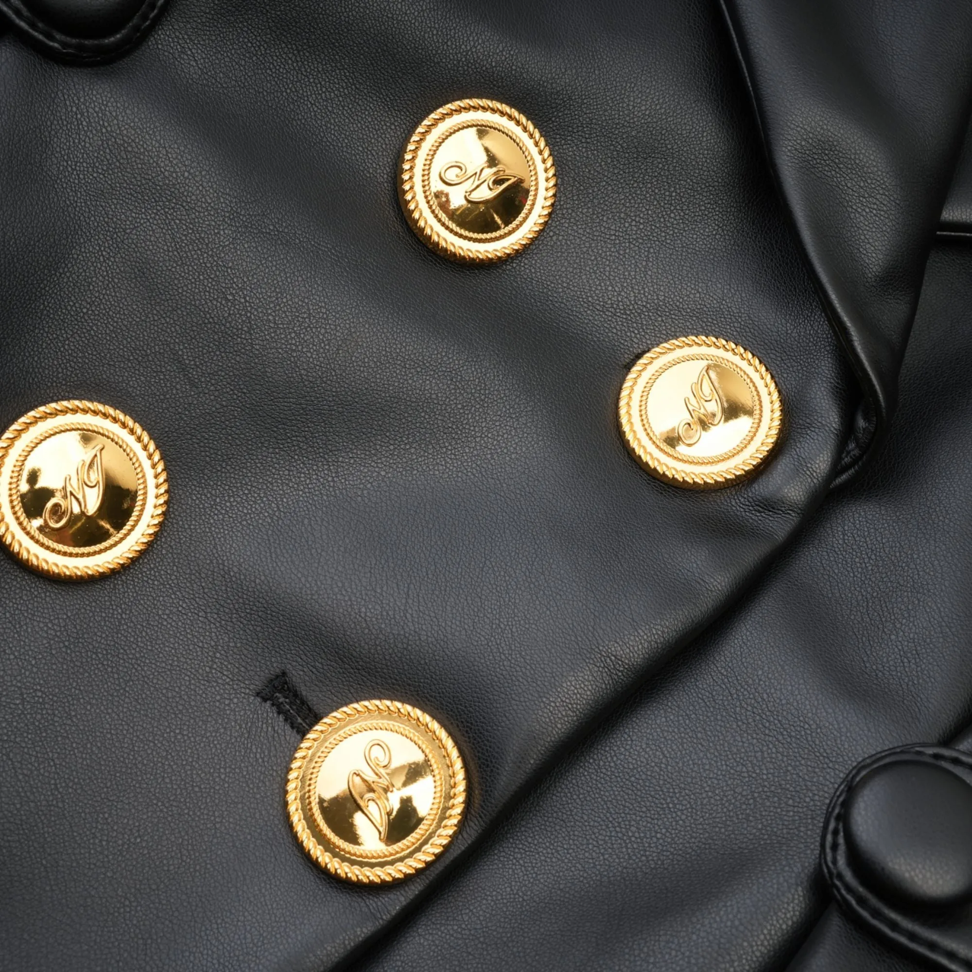 Calista black leather jacket