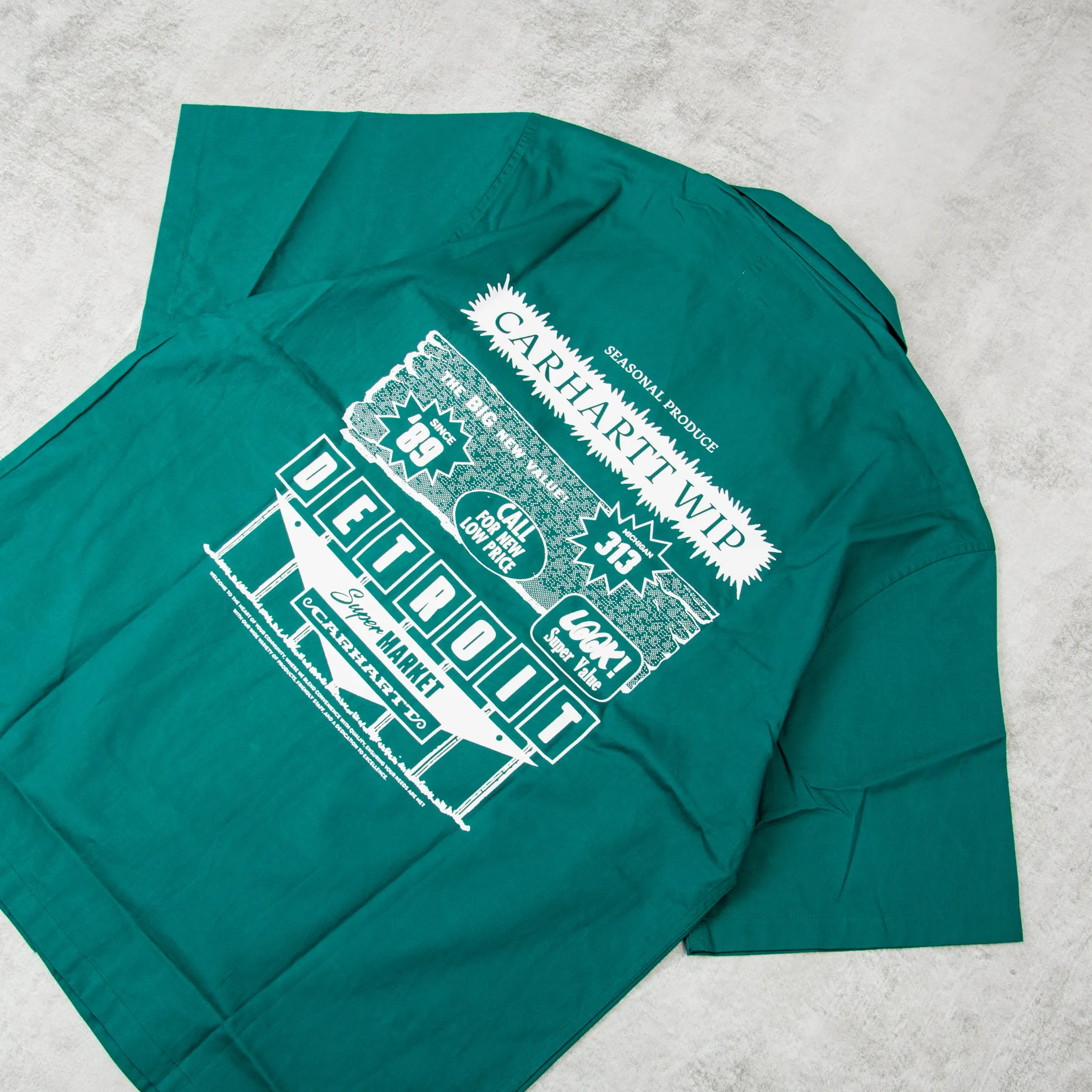 Carhartt WIP Deli Shirt - Rainforest / White