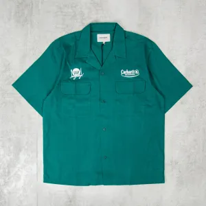Carhartt WIP Deli Shirt - Rainforest / White