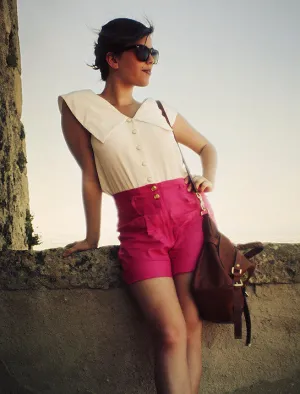 Cassis Linen Shorts