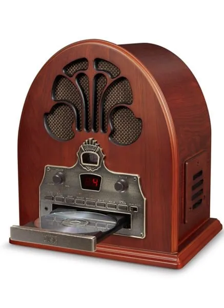 Cathedral Tabletop Radio CD Player w/Bluetooth - Paprika