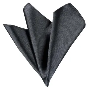 Charcoil Grey Mens Pocket Square - Premium Silk Handkerchiefs for Suits