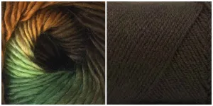 COFFEE   RAINFOREST - Embossed Phoenix Vortex Shawl KIT