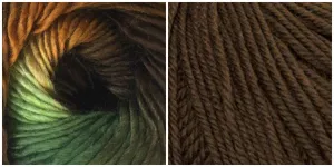 COFFEE   RAINFOREST - Embossed Phoenix Vortex Shawl KIT
