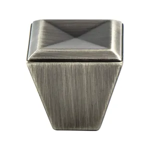 Connections Vintage Nickel Knob - This knob has a tooth on the bottom.