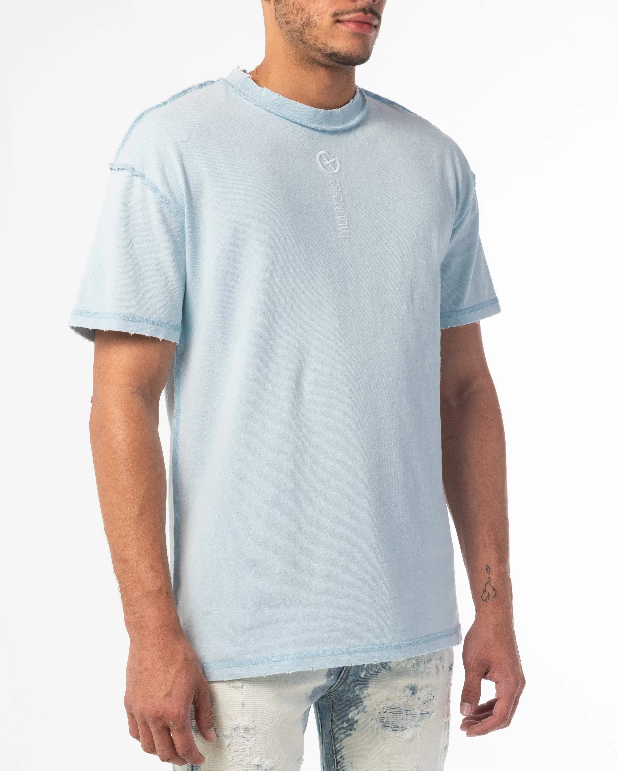 CORE BASICS TEE (STEEL BLUE)