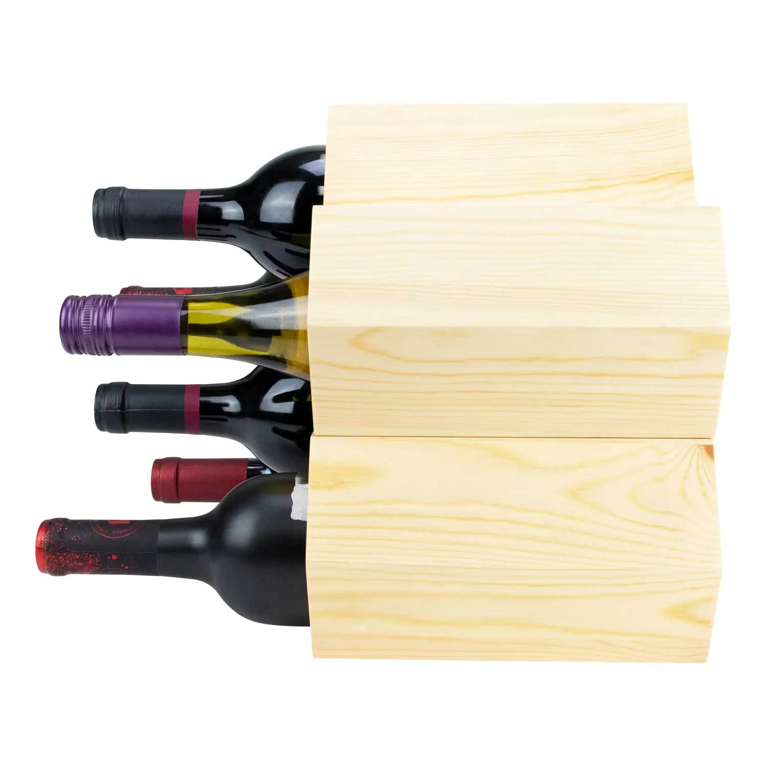 Customizable Honeycomb Wine Rack: Holds 6 Bottles