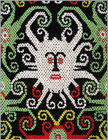 Dayak Beadwork Panel from Indonesia