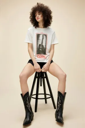 DAYDREAMER | Johnny Cash Guitar Weekend Tee - White