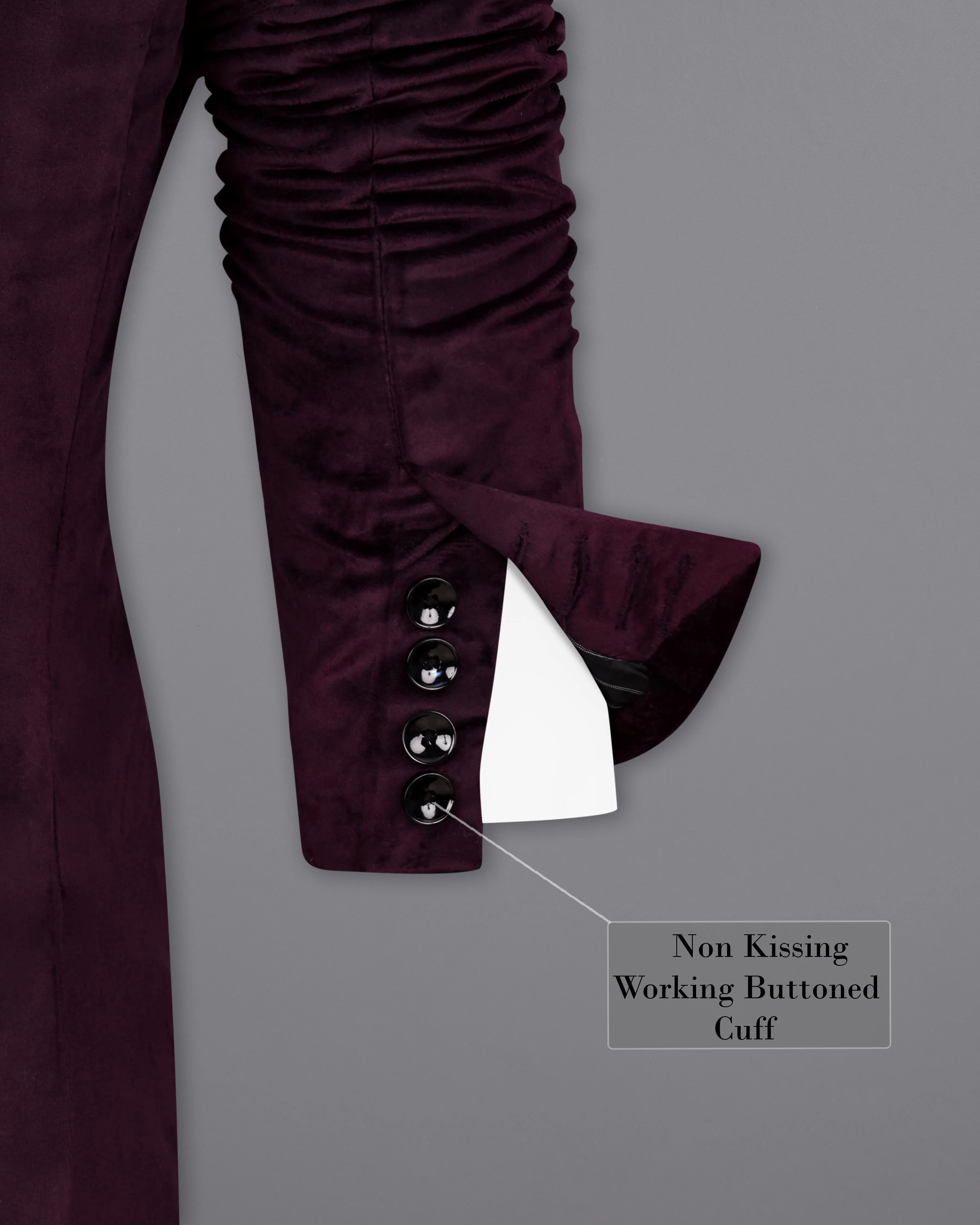 Eclipse Wine Velvet Tuxedo Blazer