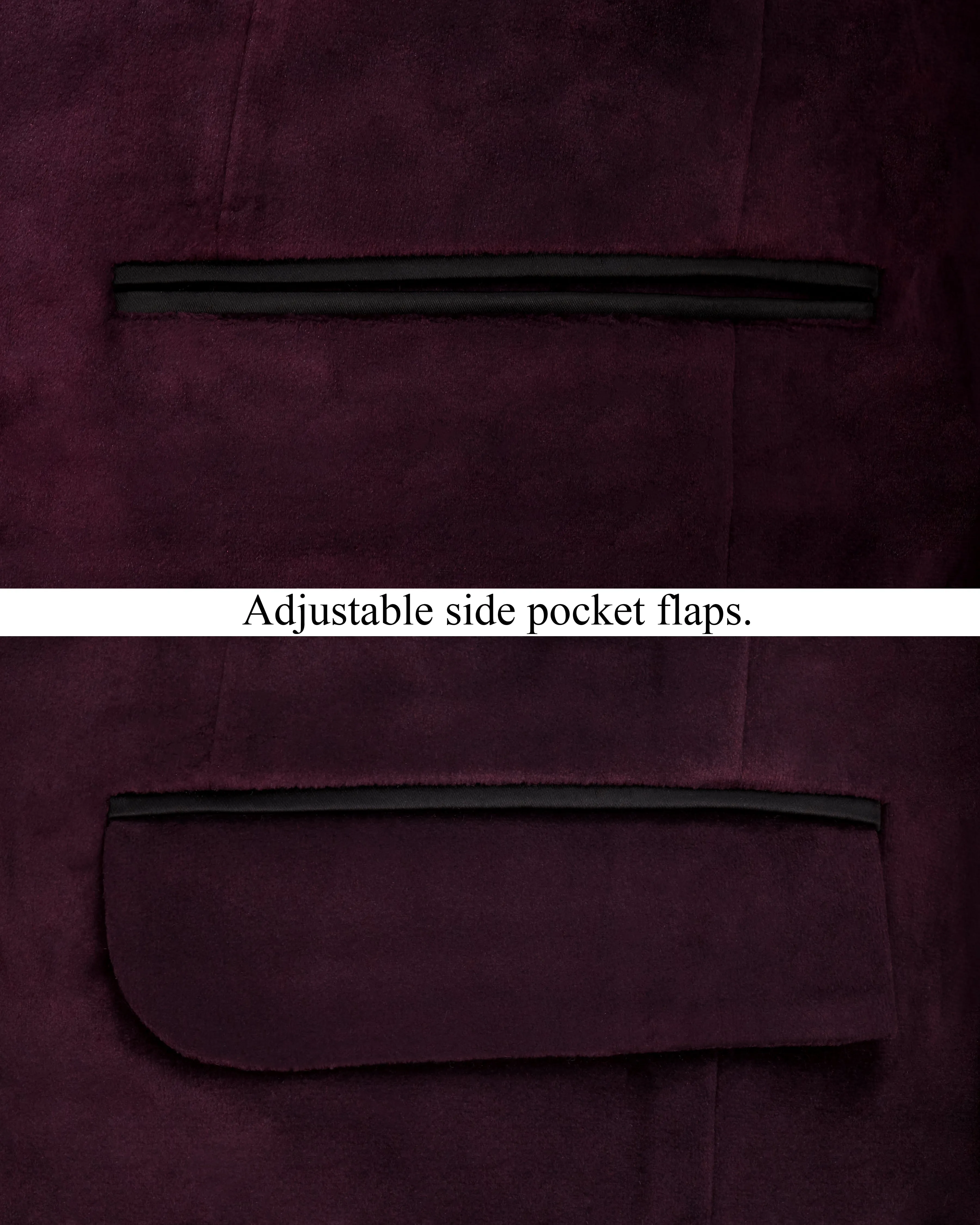 Eclipse Wine Velvet Tuxedo Blazer