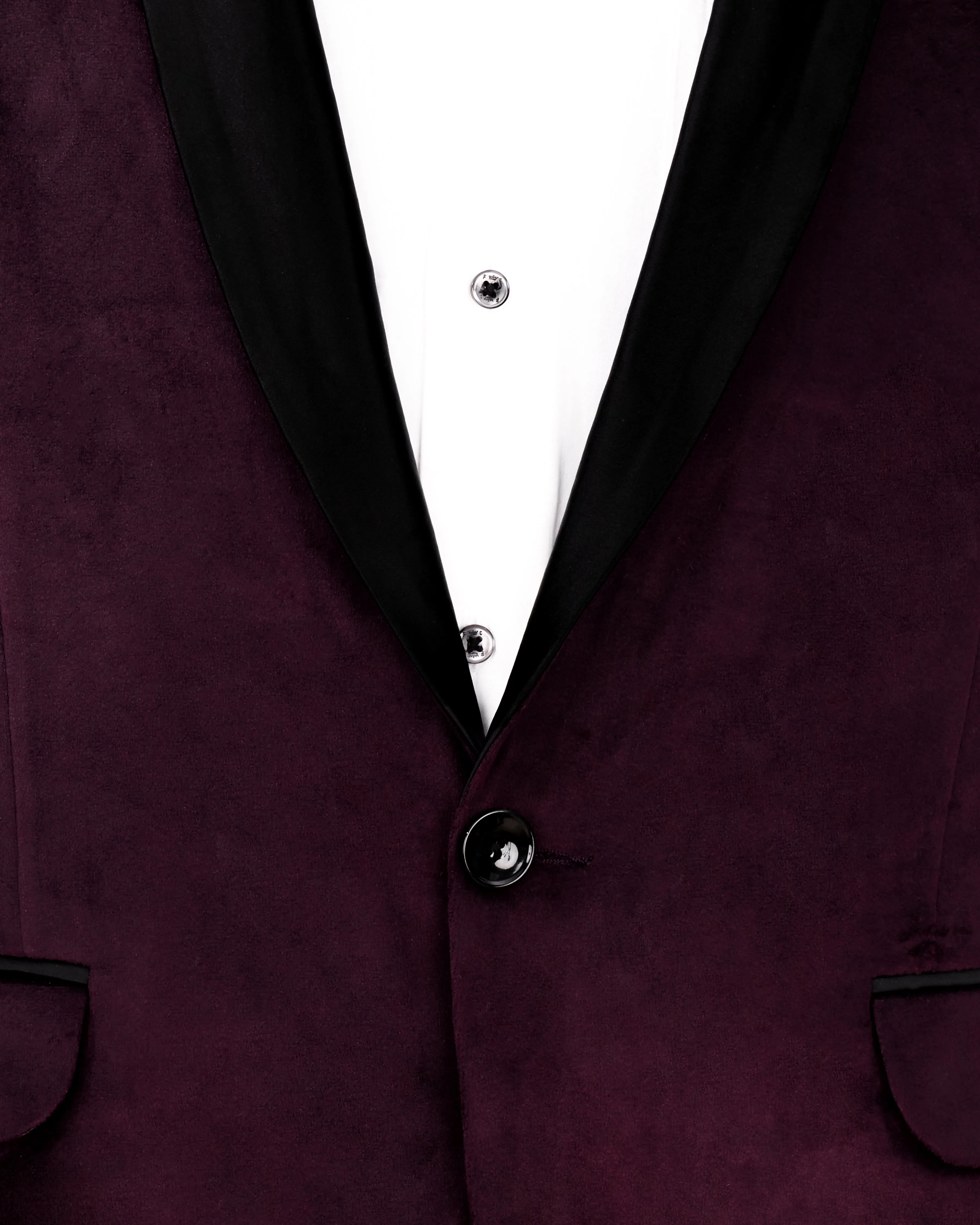 Eclipse Wine Velvet Tuxedo Blazer