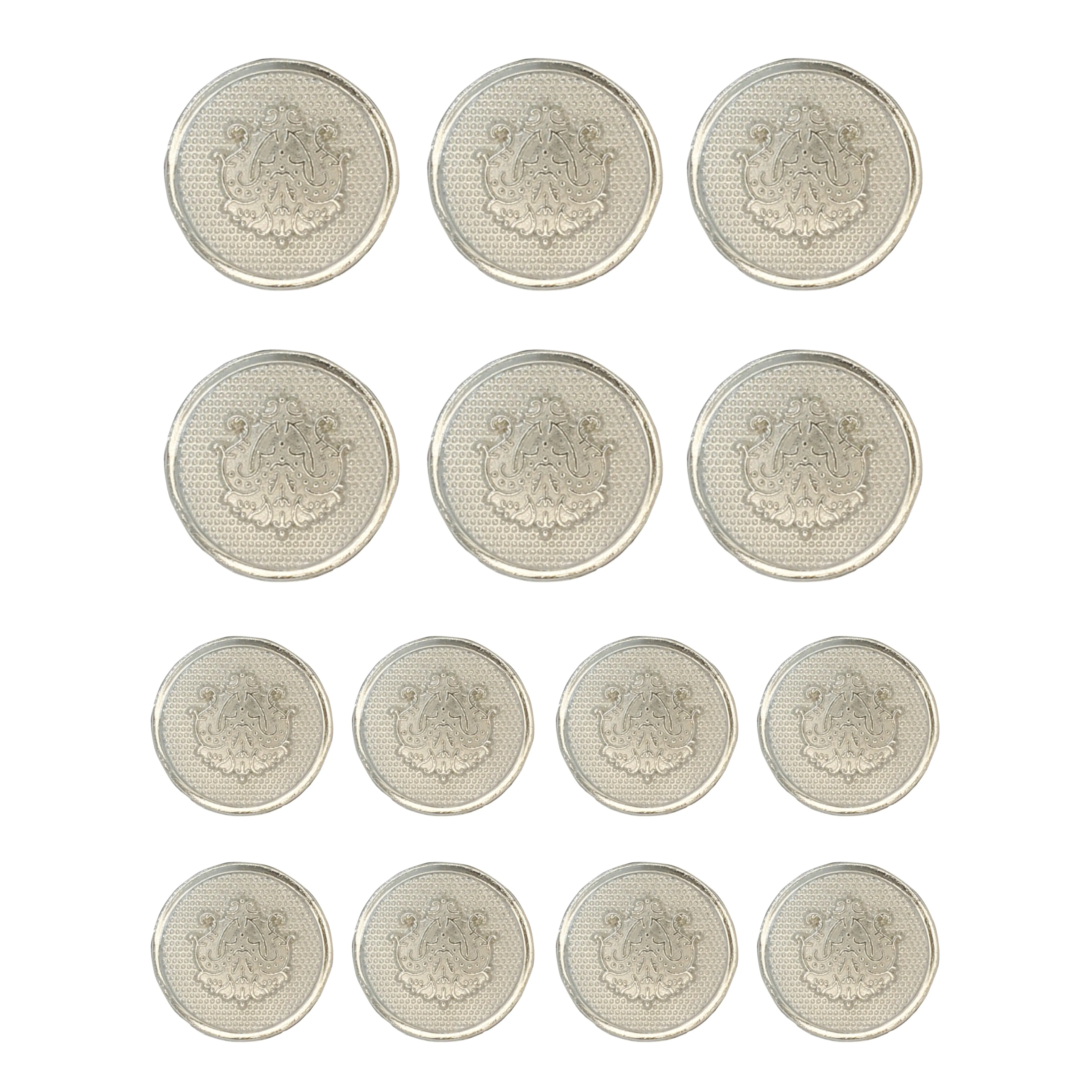 Embossed Floral Metal Buttons