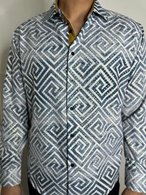 Emir Chuxx Teal Print Shirt