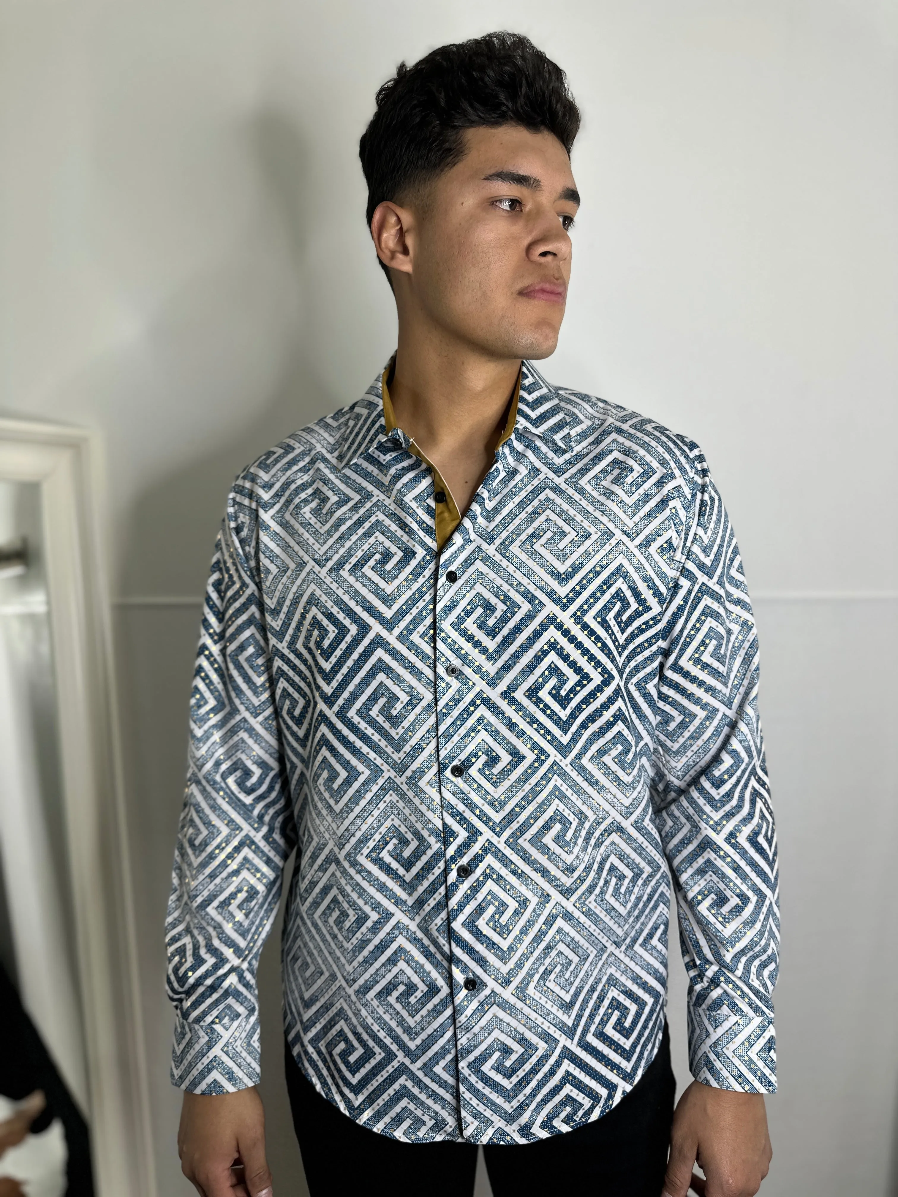Emir Chuxx Teal Print Shirt