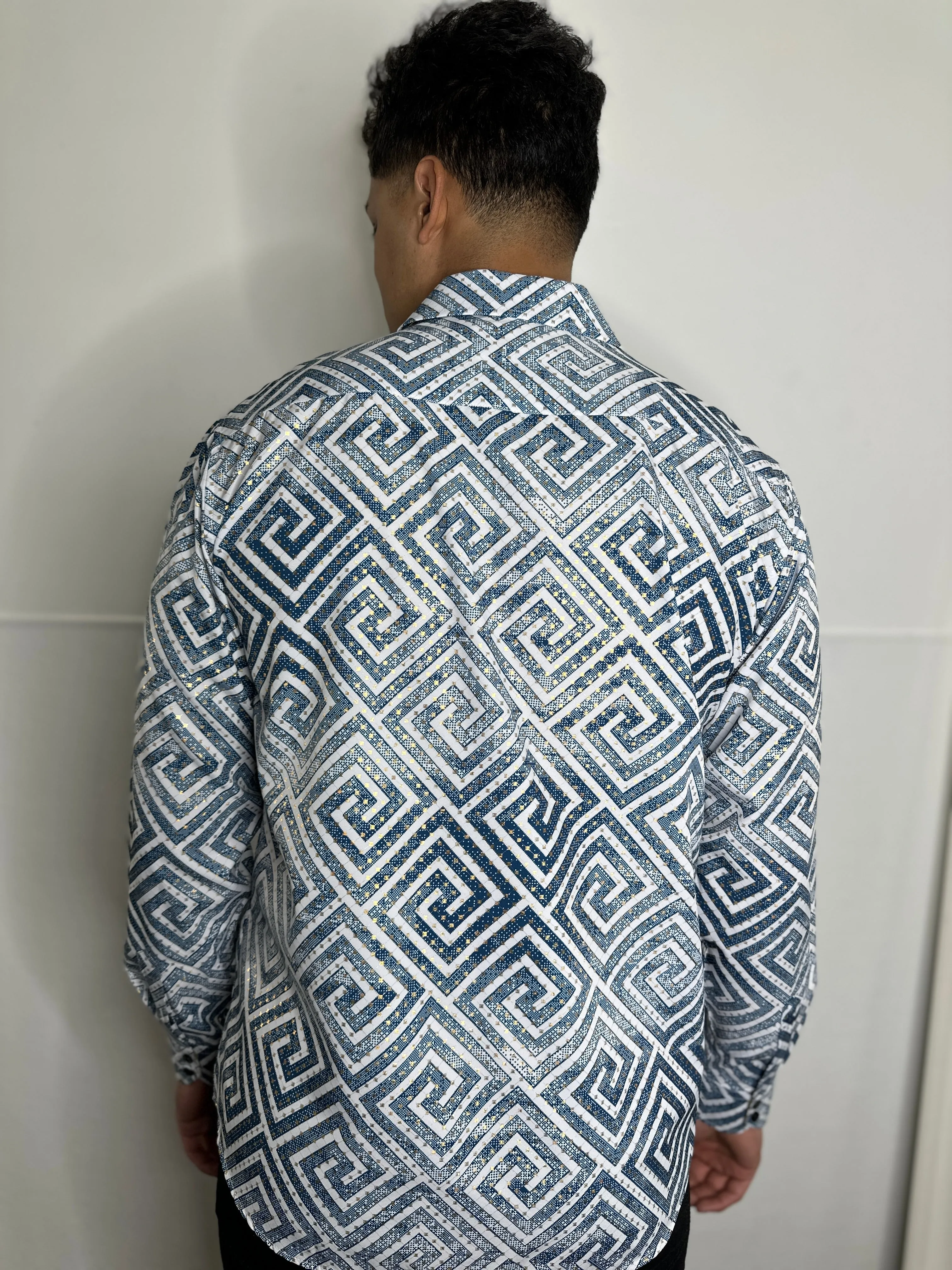 Emir Chuxx Teal Print Shirt