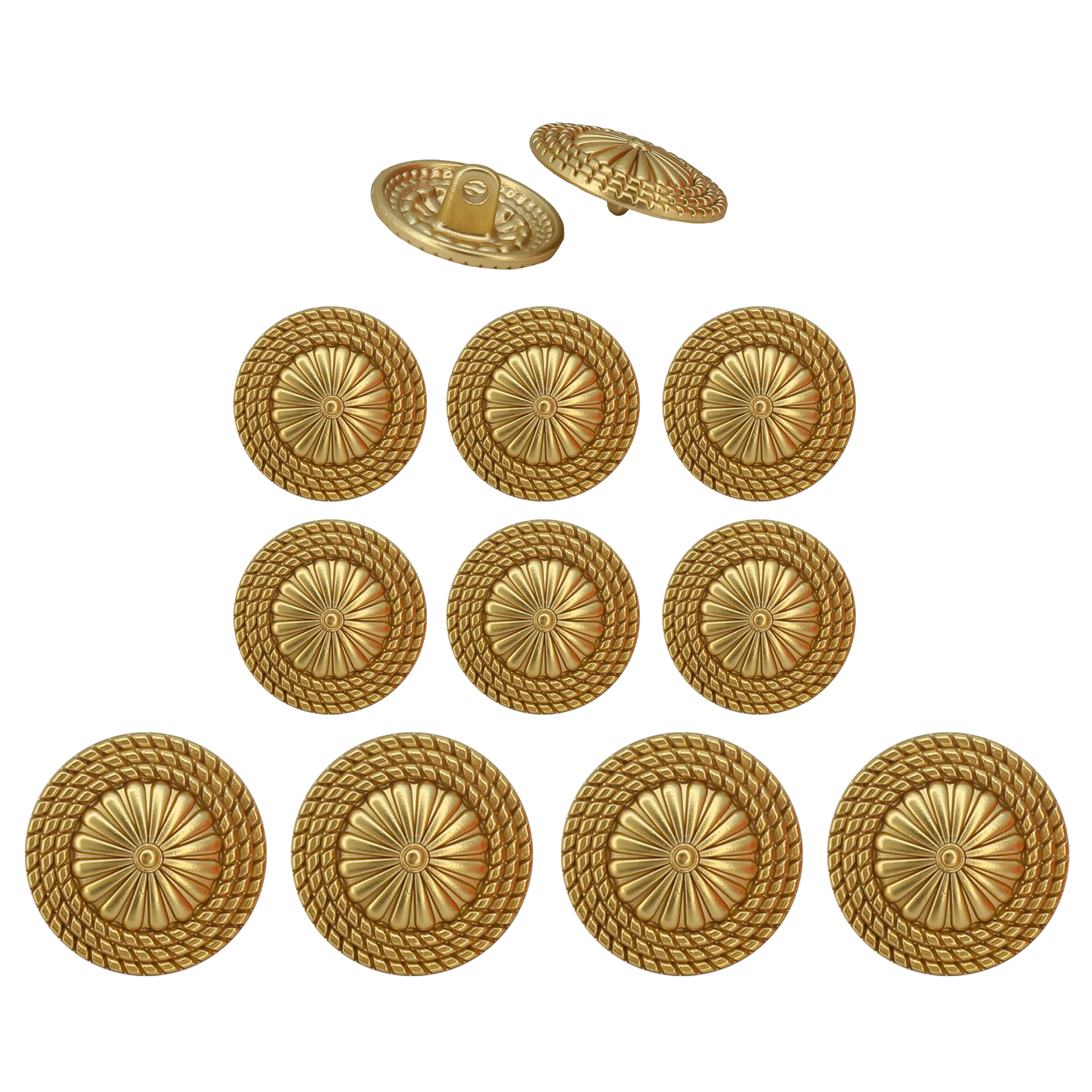 Floral Center Metal Buttons