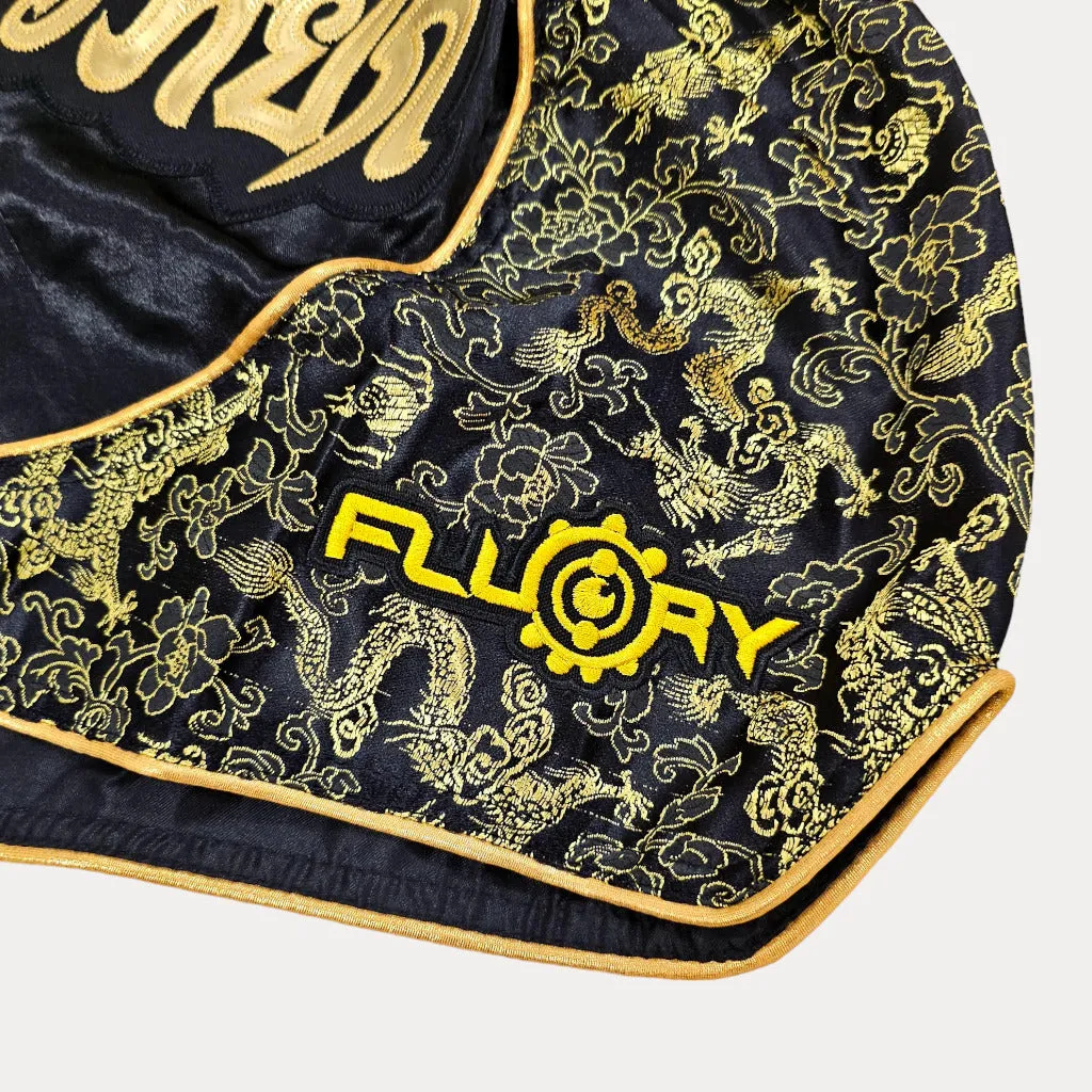 Fluory Gold Leaf Kids Muay Thai Shorts