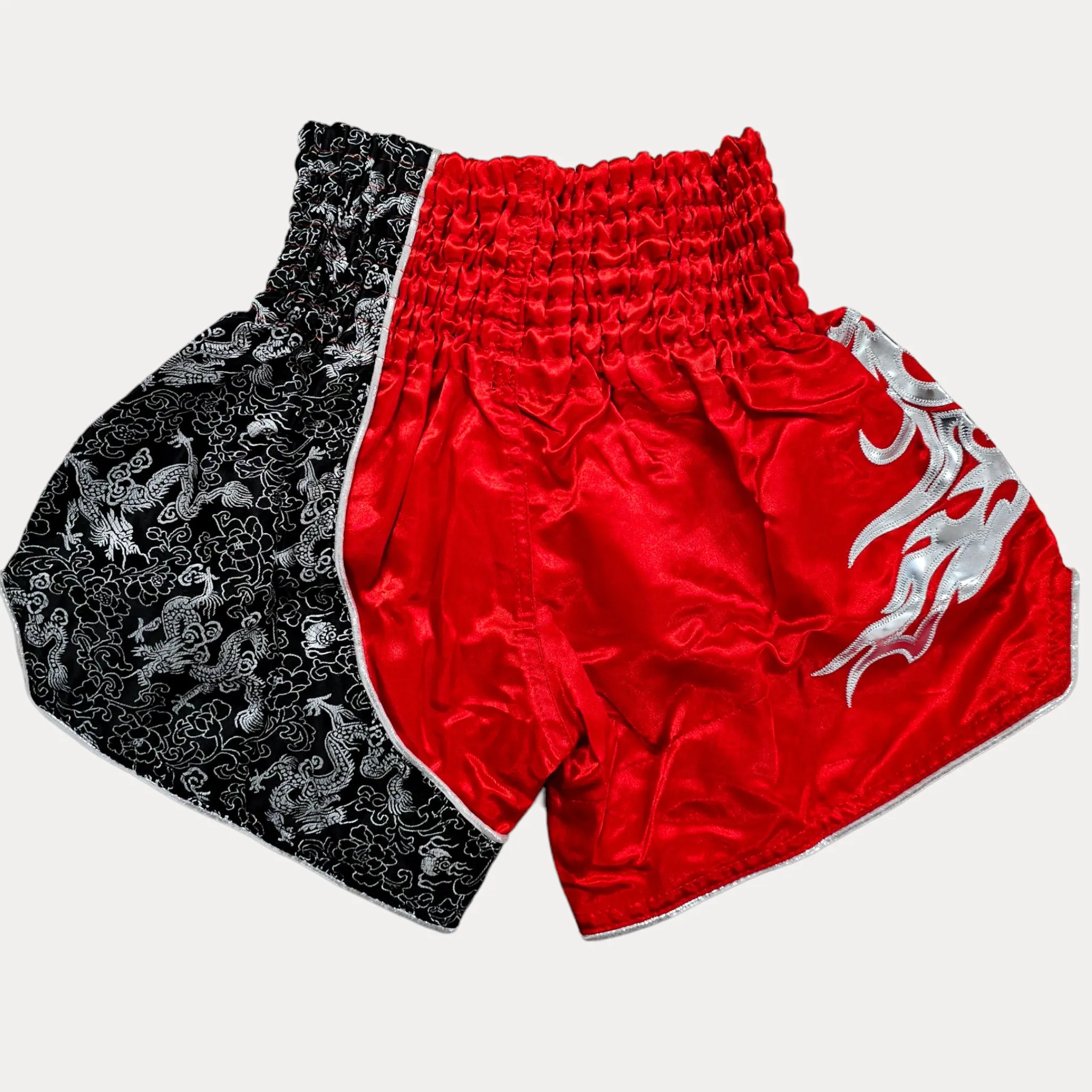 Fluory Silver Leaf Kids Muay Thai Shorts