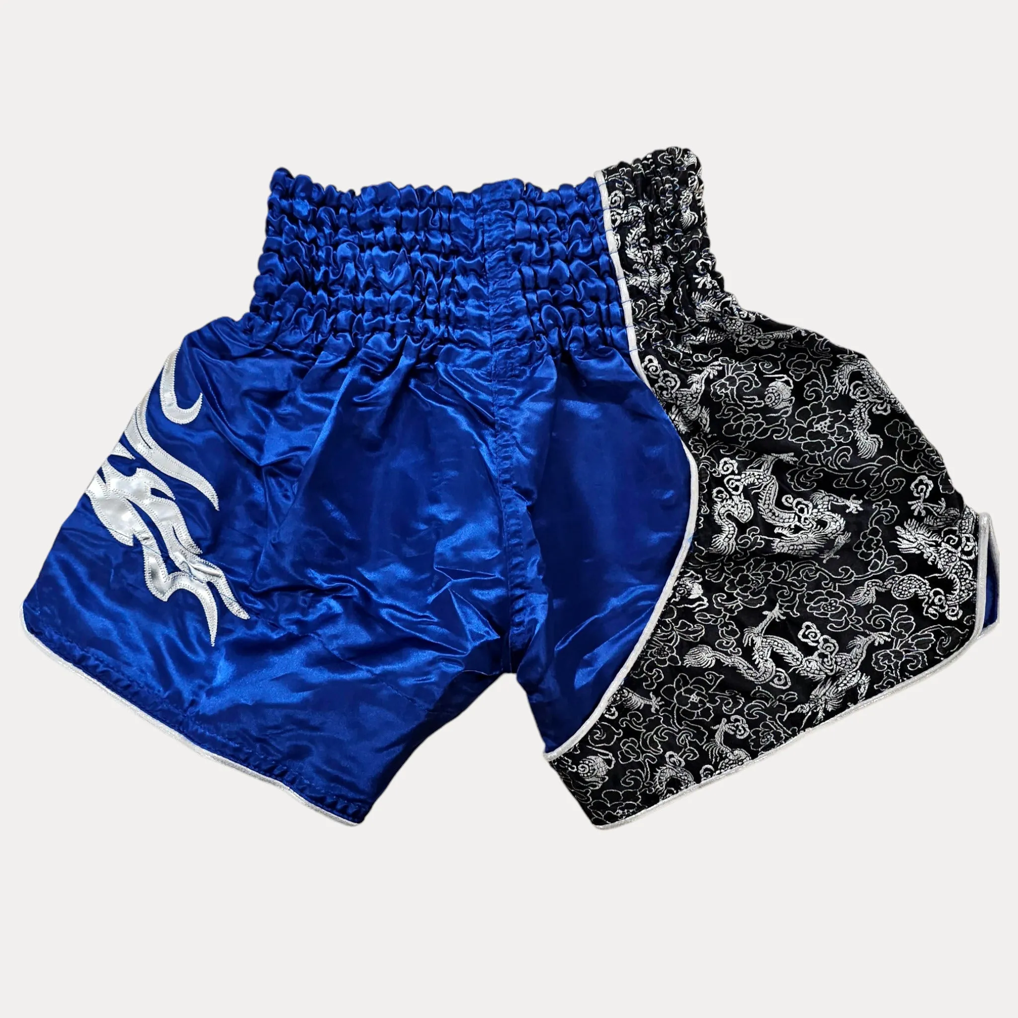 Fluory Silver Leaf Kids Muay Thai Shorts