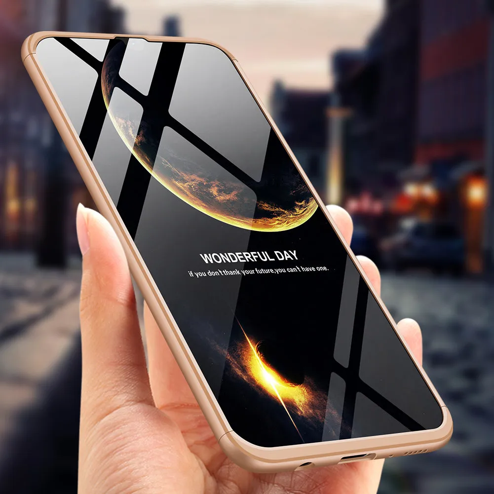 For Samsung M30 Ultra Slim PC Back Cover Non-slip Shockproof 360 Degree Full Protective Case black