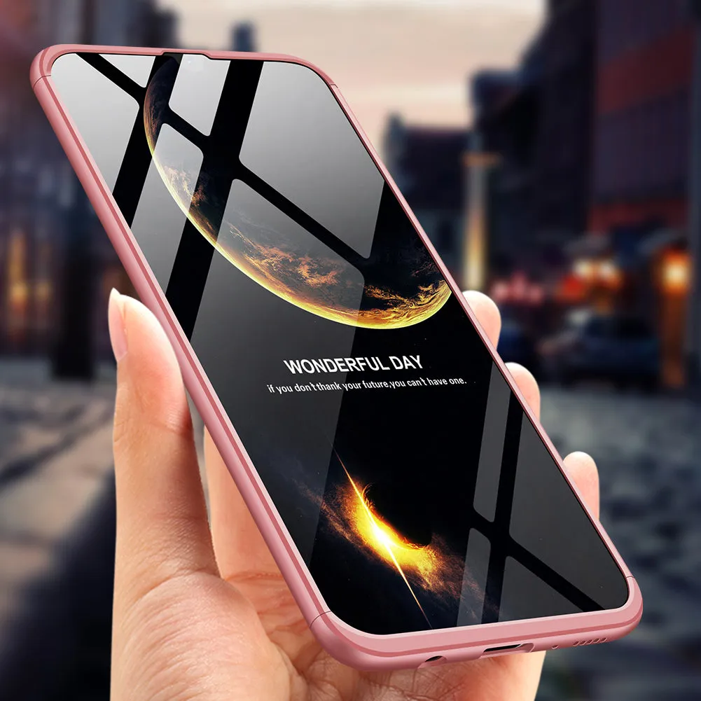 For Samsung M30 Ultra Slim PC Back Cover Non-slip Shockproof 360 Degree Full Protective Case black
