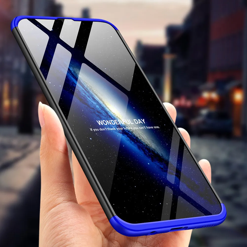 For Samsung M30 Ultra Slim PC Back Cover Non-slip Shockproof 360 Degree Full Protective Case black