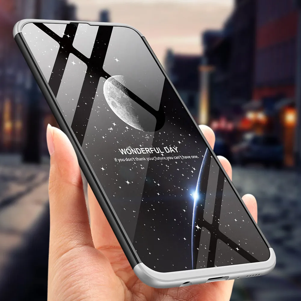 For Samsung M30 Ultra Slim PC Back Cover Non-slip Shockproof 360 Degree Full Protective Case black