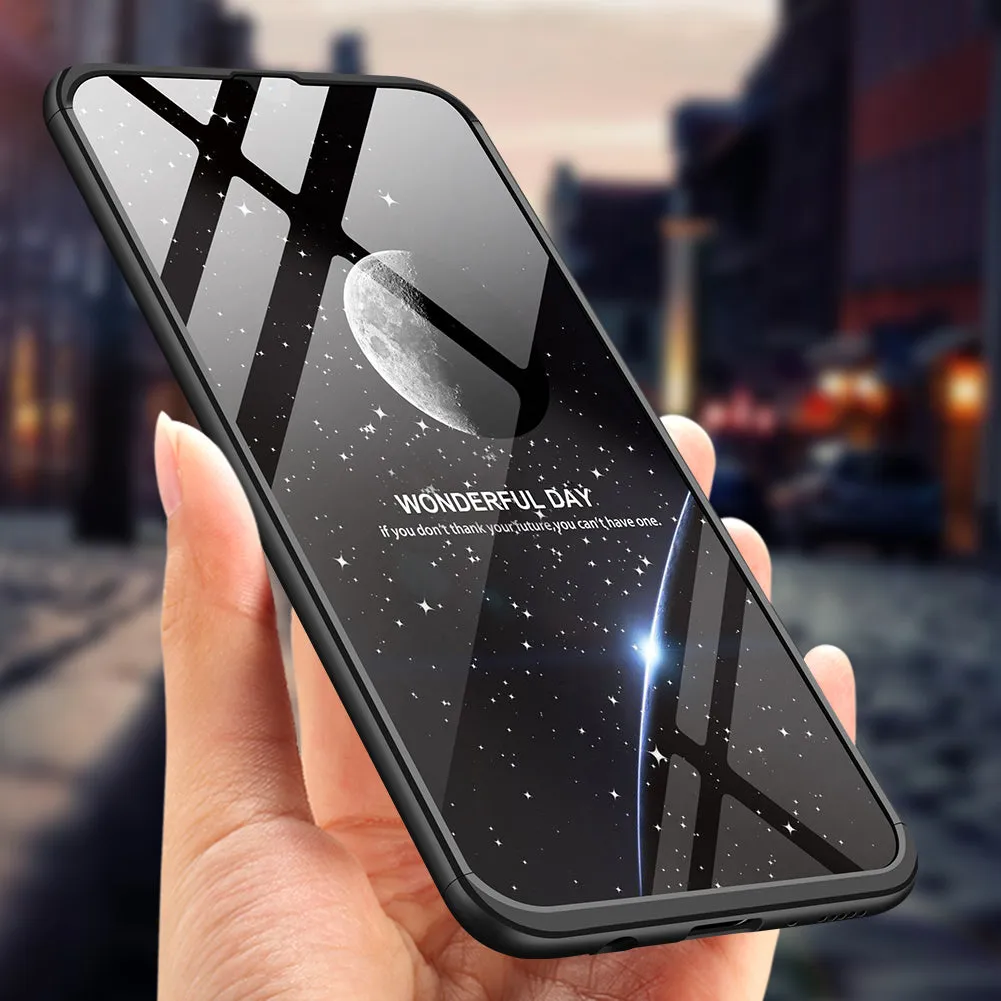 For Samsung M30 Ultra Slim PC Back Cover Non-slip Shockproof 360 Degree Full Protective Case black