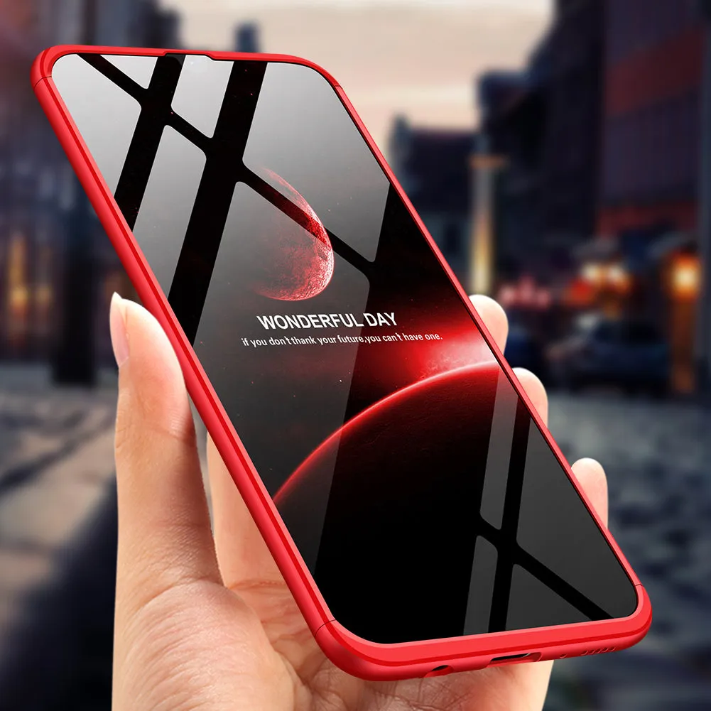For Samsung M30 Ultra Slim PC Back Cover Non-slip Shockproof 360 Degree Full Protective Case black
