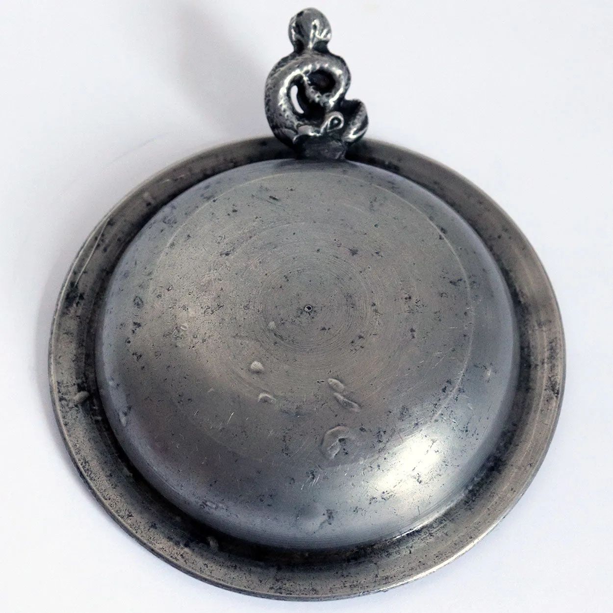 French Pewter One-Handle Wine Tasting Bowl (Tastevin)