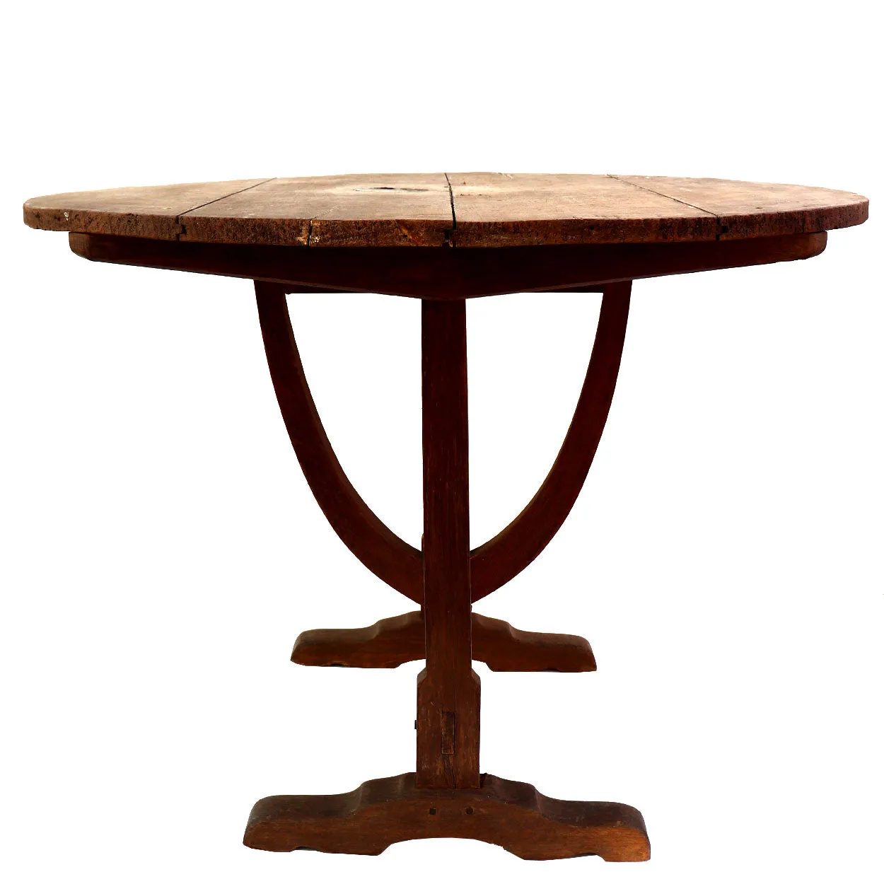 French Provincial Oak Wine Tasting Vendange Tilt-top Table